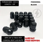 Fit Dodge Avenger Caliber Grand Caravan Acorn Lug Nut Cone Seat 12X1.5 Black 20 New. Price: $21.59.
