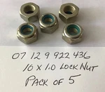 Bmw 07129922436 10 Mm Locknut Pack Of 5 Oem New. Price: $6.50.