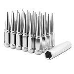 32-9/16" Chrome Metal Lugz Spiked Conical Style Nuts Full Kit New. Price: $118.68.