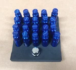 Nrg Steel Extended Locking Lug Nuts & Dust Cap Cover Set 12X1.5 Blue (new). Price: $107.00.