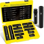 Topec 12PCS Spline Lug Nut Socket Set, Master Key Of 5, 6, 7, ... New. Price: $55.00.