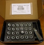 Set Of 24 Bimecc M12 X 1.5 Cone Seat 19MM Zinc Wheel Lug Nuts & 10-SPILNE Socket Used. Price: $17.50.