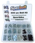 Specbolt Street Sport Bike 300PC Kit Honda Yamaha Suzuki Kawasaki Fasteners New. Price: $65.00.