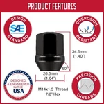 141148BLK Oe Lug-fctry Lg BLK-M14 5 Box New. Price: $131.14.