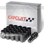 Circuit Performance Black Tuner Acorn Lug Nut 12X1.5 (1.3" Tall) - 20PC + Tool New. Price: $24.99.