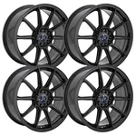 (SET-4) Impact Racing 502 18X8 5X105/5X114.3 38MM Gloss Black Wheels Inch New. Price: $760.00.