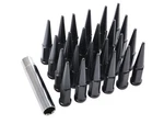 24 Pcs Black Spike Lug Nuts 14X1.5 For Chevy Silverado Tahoe 4.4" Tall W/ Key New. Price: $50.00.
