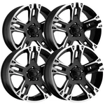 (set Of 4) Ultra 235 Maverick 16X8 5X4.5" +10MM Black/machined Wheels Rims New. Price: $795.96.