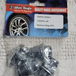 White Knight Nut Set Of M12 X 1.25 19MM Thread Flat Head Alloy Wheels New. Price: $24.00.