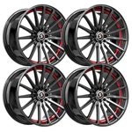 (SET-4) SPEC-1 SP-69 17X7.5 5X105/5X114.3 42MM Black Red Wheels Rims Inch New. Price: $719.45.