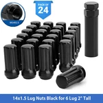 24X Epoch Spline Lug Nut With Key Black 14MMX1.5 2" Tall M14X1.5 Super Duty New. Price: $13.99.