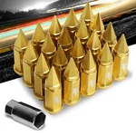 J2 Aluminum Gold Open End Acorn+spike Cap M12 X 1.50 25MM OD/75MM Lug Nuts New. Price: $59.99.