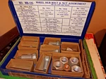 MB125 Champ Items Wheel Hub Bolt & Nut Assortment Display Cabinet Metal Vintage New. Price: $39.99.
