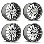 Set 17" Touren TR92 17X8 Gloss Graphite Machined 5X4.25 Wheels 35MM Rims New. Price: $1058.78.