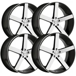 (set Of 4) Cavallo CLV-5 18X8 5X4.5" +35MM Black/machined Wheels Rims 18" Inch New. Price: $1222.00.