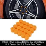 20PCS 19MM Orange Silicone Auto Car Wheel Lug Hub Covers Nut Bolt Screw Caps New. Price: $24.29.