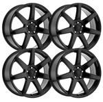 (SET-4) Voxx Divo 18X8 5X4.5/5X114.3 Gloss Black 40MM Wheels Rims Inch New. Price: $840.00.