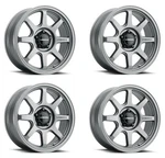 Set 4 17" Vision 351 Flow Satin Grey 17X8.5 Wheels 5X5 (5X127) 10MM Rims New. Price: $846.40.