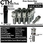16X Chrome 12X1.5 Spline Tuner Lug Bolts Audi Volkswagen Smart Aftermarket Wheel New. Price: $29.39.