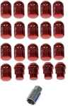 20) Dorman 713-275E Red Acorn Wheels Rims Lock Lug Nuts Set 1/2" Thread New. Price: $43.35.