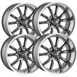 (set Of 4) Staggered Ridler 650 18X8,18X9.5 5X4.75" +0MM Gunmetal Wheels Rims New. Price: $1233.96.