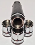 Coyote - 4 Open End 6 Spline Lug Nuts Tuner Style Chrome Bulge 1/2X20 + Key Jeep New. Price: $14.28.