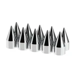 United Pacific 33MM X 4-1/8" Chrome Plastic Spike Nut Covers Pack Of 10 New. Price: $34.95.