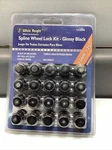 White Knight Spline Wheel Lock Kit 12MM-1.25 Gloss Black 723806 Set W/KEYA20. Price: $45.00.