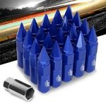 J2 Aluminum Blue Open End Acorn+spike Cap M12 X 1.50 25MM OD/90MM Lug Nuts New. Price: $56.99.