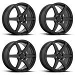 Set Motegi MR143 CS6 15X6.5 5X100 5X4.5 Satin Black Wheels 15" 40MM Rims New. Price: $776.00.