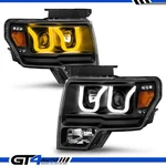 Fit 09-14 Ford F150 Truck Dual Switchback Led Bar Black Projector Headlights Set New. Price: $229.99.