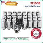 32PCS 9/16" Thread Bulge Acorn 1.90" Long Lug Nuts Chrome 3/4" Hex Fits 1994-10 New. Price: $40.11.
