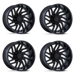 Set 20" Fuel 1PC D864 Hurricane 20X9 8X6.5 01MM Blackout Wheels Truck Rims New. Price: $1740.00.