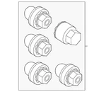 Genuine Land-rover Wheel Lock Kit LR137573 New. Price: $206.31.