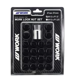 Work 20PCS Lug&lock Nut Set 21HEX M12X1.5 Black Genuine Parts New. Price: $84.80.