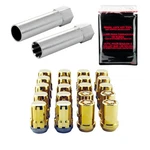 Mcgard 65557GD Chrome/gold Tuner Style Spline Drive Lug Nut Kit M12 X 1.5 Thread New. Price: $134.09.