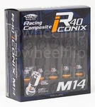 Project Kics R40 Iconix Lug Nuts Black With Cap 14X1.50 (16+4 Locks) New. Price: $370.00.