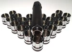 Coyote - 24 Chrome 12X1. 25 Open End 6 Spline Tuner Lug Nuts W/adapter Key New. Price: $23.08.
