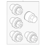 Genuine Land-rover Wheel Lock Kit LR133529 New. Price: $179.09.