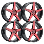 (SET-4) Mach MP52 18X8 5X112 35MM Black Red Wheels Rims Inch New. Price: $903.00.