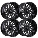 (SET-4) Tis 544BM 20X12 6X135/6X139.7 -44MM Black Milled Wheels Rims Inch New. Price: $1761.20.