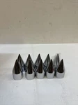 (10) Chrome Plastic 33MM Spike Nut Covers Thread-on 4-1/8" High United # 10007 New. Price: $24.99.