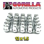20PC Gorilla Chrome Wheel Lug Nuts 12MM 1.50 Bulge Acorn Seat 12X1.5 91138 New. Price: $27.79.