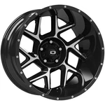 Vision 360 Sliver 22X12 5X5.5" -51MM Black/machined Wheel Rim 22" Inch New. Price: $470.62.