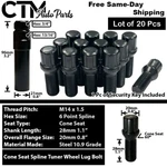 20X Black 14X1.5 Spline Tuner Lug Bolts 28MM Shank Fit Audi Aftermarket Wheels New. Price: $34.09.