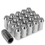 20 Pcs Closed End M12X1.5 50MM Tall 25MM Od Silver Aluminum Jdm Lug Nuts+adapter New. Price: $20.59.