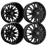 (SET-4) Luxxx Dually LHD34 17X6.5 8X200 -140MM Black Milled Wheels Rims New. Price: $1654.40.