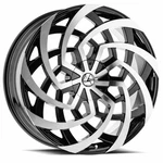 22" Azara AZA-521 Gloss Black & Machined Wheel 22X9.5 6X135 6X5.5 25MM Rim New. Price: $418.91.