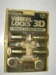 4-PC Set + Key, 12MM X 1.5 Short Shank Wheel Locks, Rally # 90336, 3D New. Price: $15.95.