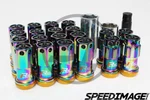 Project Kics R40 Iconix 14X1.5 20 Pieces Neo Chrome Lug Nuts Black Tuner Acorn New. Price: $3375.00.